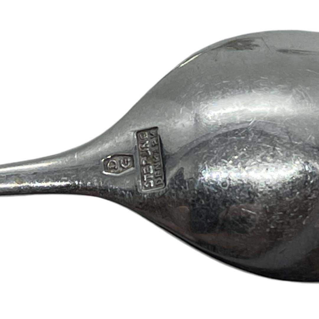 Set of 6 Crown Terminal Danish Silver Teaspoons. 20th Century. Maker DG. 59 g - Image 3 of 3