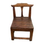 Early 19th Century Child's Country Oak Chair.