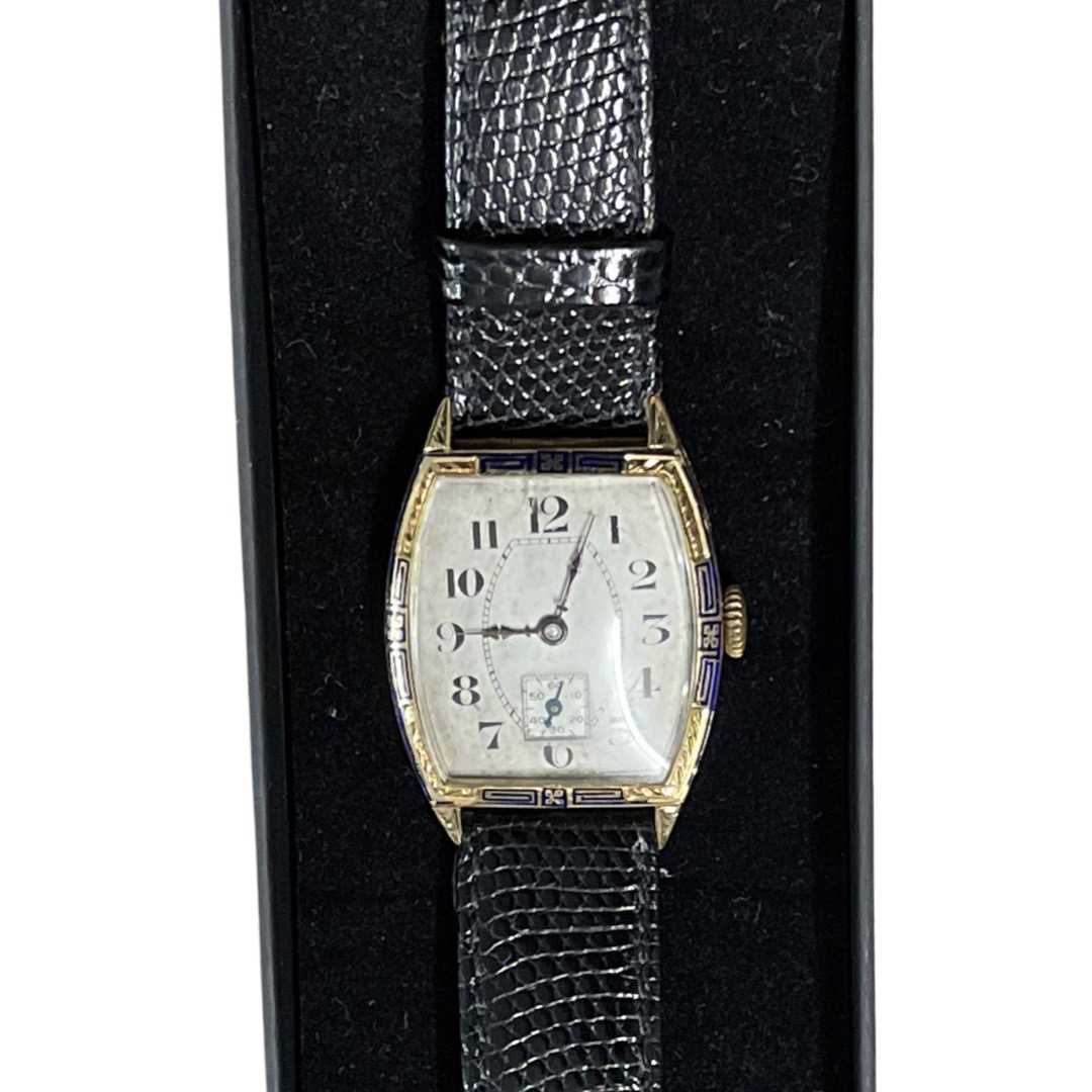 A mid 20th century tonneau shaped wristwatch (Eberhard & Co) - Image 4 of 4