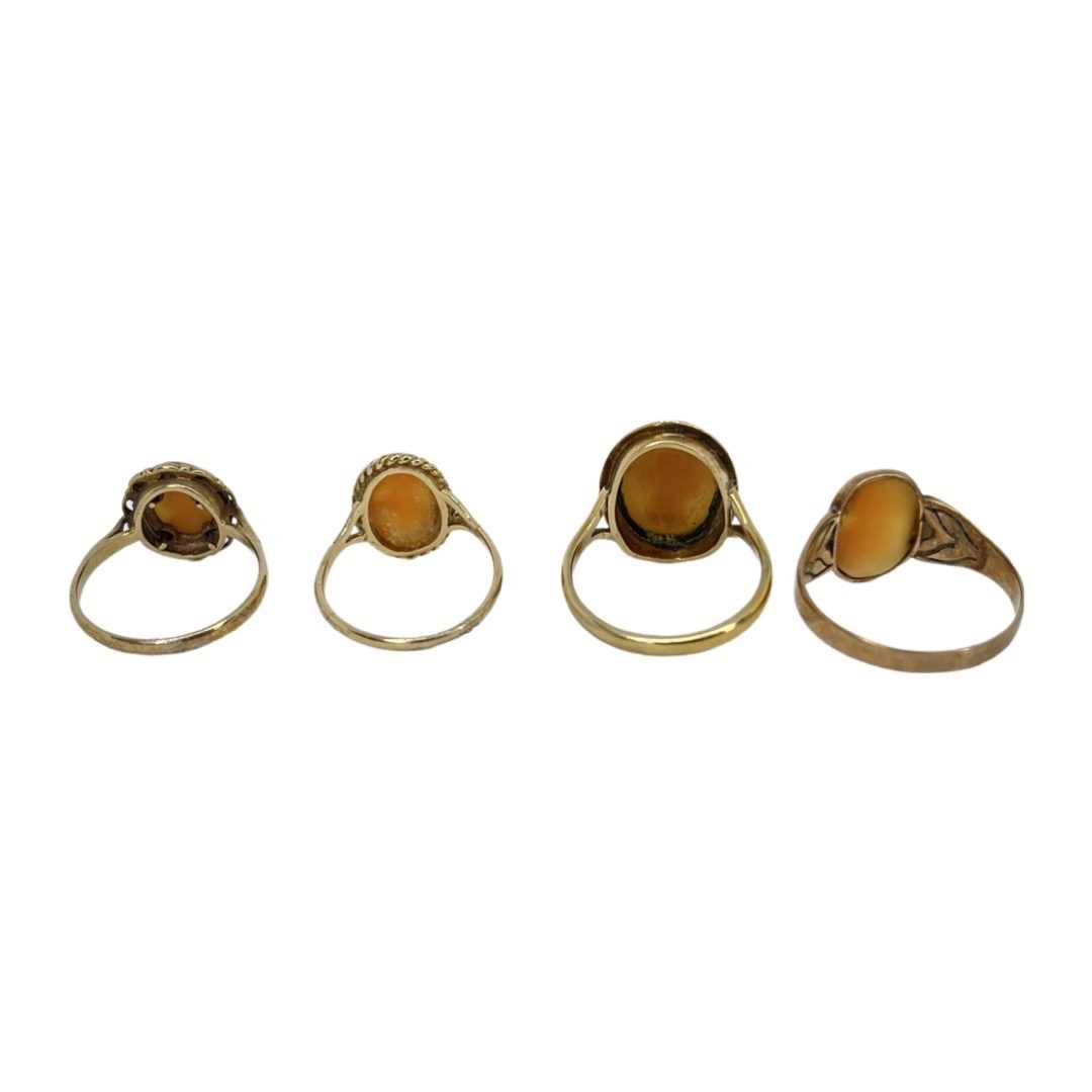 Quantity Of 9ct Gold And Cameo Rings ( 10.7 grams ) - Image 3 of 3