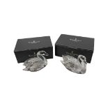 A pair of Waterford Crystal Swans,