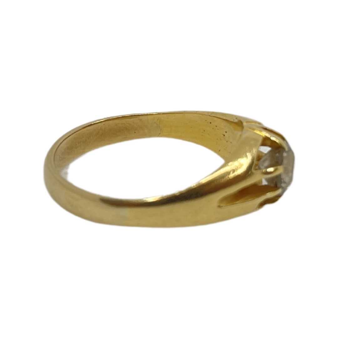 Gold And Old Cut Diamond Gypsy Ring ( 4 grams ) - Image 2 of 3