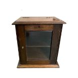 Victorian mahogany collectors cabinet, with glazed door