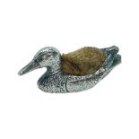 Silver Duck Pin Cushion . Stamped 'Silver'