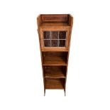 Walnut Liberty Narrow Bookcase, 1906 with glazed window.