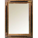 20th century black and gold wall mirror