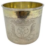 Small German Early 18th Century Silver Beaker, c 1720. 83 g.