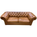 3 Seater Modern Good Quality Leather Chesterfield Sofa.