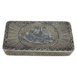 Austrian Silver and Niello Snuff Box. Austrian late 19th Century