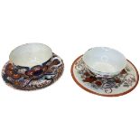 2 19th century Japanese cups and saucers