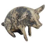 Silver Model of a Pig. 930 Grade Silver