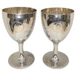 Pair of Georgian Goblets. 800 g. Possibly J.D, London 1815