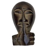 20th century carved wooden Tribal wall mask