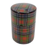 Rare 'McPherson' Tartan Mauchline Ware Cotton Dispenser Container. c.1880-1900