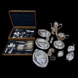Large Quantity of Good Quality Silver Plated Items, Including silver items (Qty)