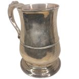 Large Georgian Tankard of Cricket Interest. 515 g. Possibly John Kidder, London 1785