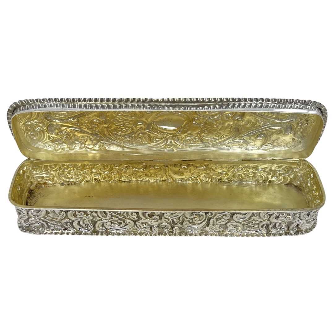 Decorative Silver Table Box. 140 g. Brockwell and Son ??, Birmingham 1893 - Image 3 of 4
