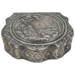 19th Century Dutch Silver Embossed Box. 50 g.