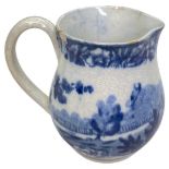 An early 19th century English pearlware jug