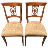 Pair of 20th Century Italian Upholstered Hall Chairs