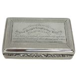 Nathaniel Mills Silver Snuff Box. 103 g. Nathaniel Mills, Birmingham 1834