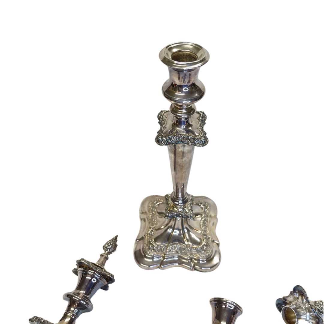 Impressive and Very Good Quality 3 Arm Silver Plated Candelabra - Image 2 of 3