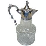 Silver Plated Topped Wine Jug.