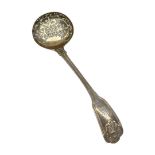Pierced Silver Sifter Spoon. 63 g. George Adams, London 1849