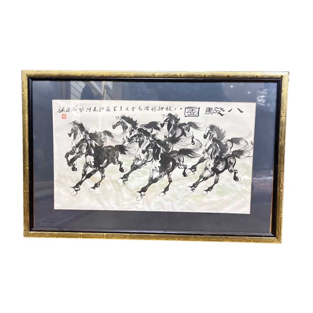 CHAN KONG (CHINESE, BORN 1942) GALLOPING HORSES