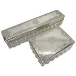 Two Silver Topped Dressing Table Boxes. Weighable Silver 149 g.Thomas Diller, London 1850