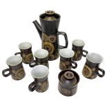 1970's Denby Arabesque pattern coffee service