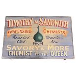 Modern Chemists Shop Advertising Sign, Timothy and Sandwith