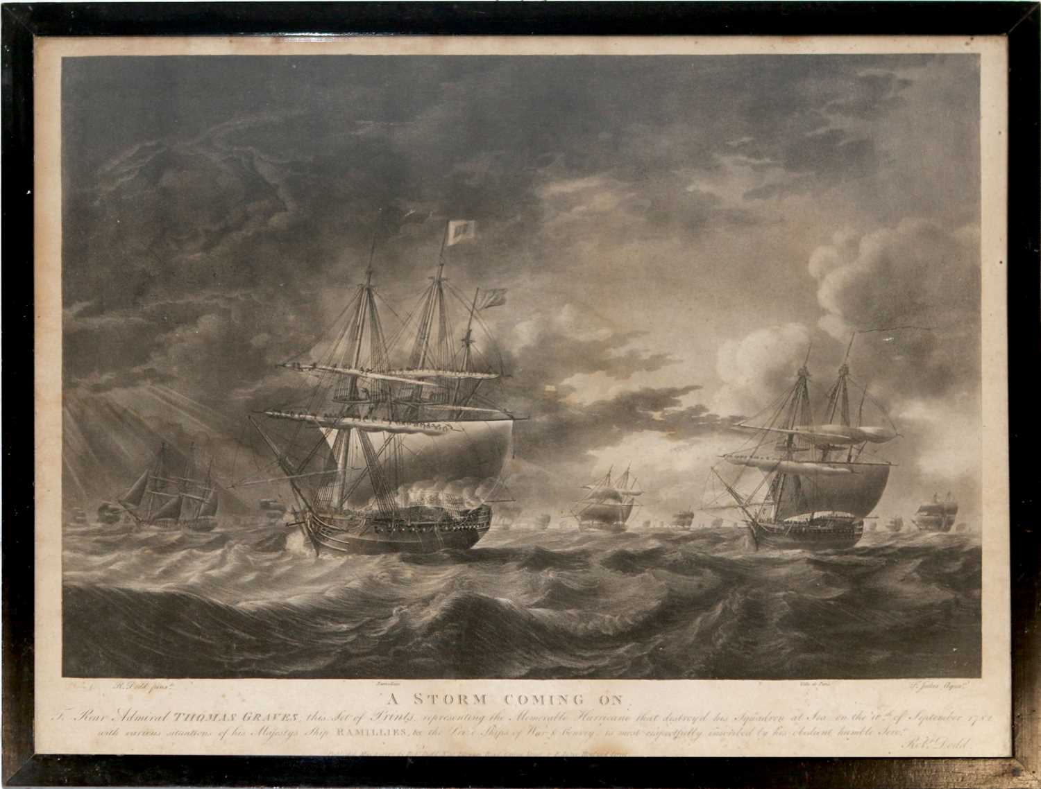 AFTER ROBERT DODD, ENGRAVED BY FRANCIS JUKES, 'A STORM COMING ON'