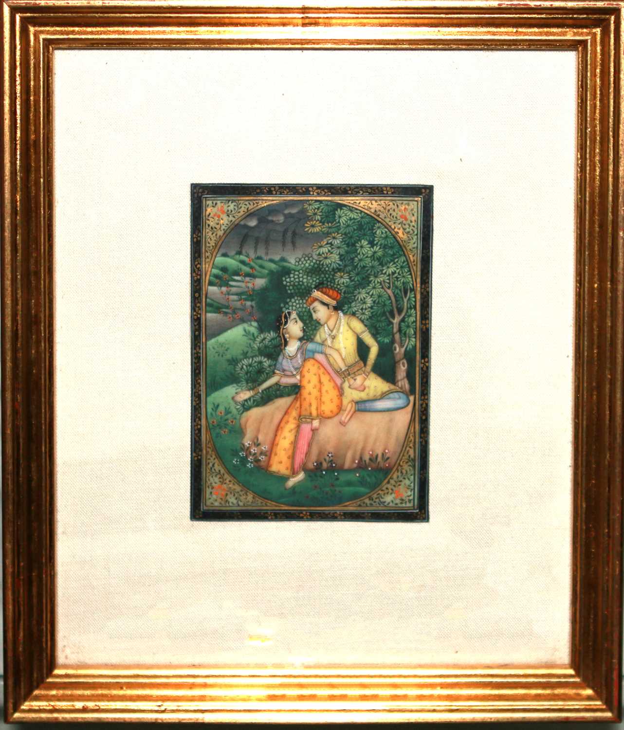 GHANSHYAM NIMBUK (INDIAN, LATE 19TH/EARLY 20TH CENTURY) A LOVE SCENE