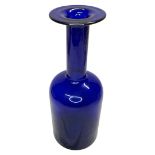 A Swedish blue 'Holmegaard' vase