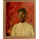 G ELLISON (ZAMBIAN, 20TH CENTURY) PORTRAIT OF A MAN