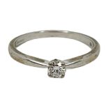 18ct Single stone diamond ring (3.0g)