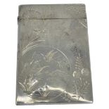 Aesthetic Movement Silver Card Case. 75 g. Deakin and Nephew, Birmingham 1880