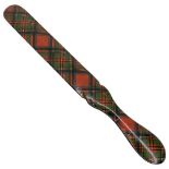 Rare 'Stuart' Tartan Mauchline Ware Page Turner. c.1880-1900