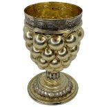 Silver Gilt and Silver Copy of a 17th/18th Century Goblet. 130 g. Continental, Late 19th Century