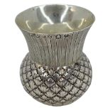 Scottish Silver Thistle Tot Cup. 25 g. Lewis and Alexander, Edinburgh 1884