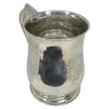 Good and Early Georgian Silver Tankard. 414 g. Edward Vincent, London 1734