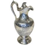Large Neo Classical Wine Ewer. 796 g. William Hunter and Son, London 1857