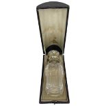 Cased Silver and Silver Gilt Perfume Bottle. French c. 1850