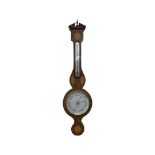 Sheraton style aneroid banjo barometer