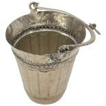 Rare Italian Silver Travelling Holy Water Bucket/Font. 86 g. Naples 1824-32.