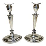 Pair of Silver Candlesticks. West and Son, London 1912