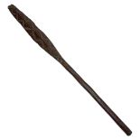 An Australian 19th century hardwood chip carved ceremonial spear (reduced)