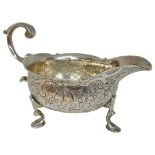 Georgian Silver Sauce Boat. 123 g. George Greenhill Jones, London 1750