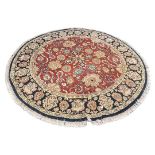 Circular Indian Agra Rug, c.1950-1970